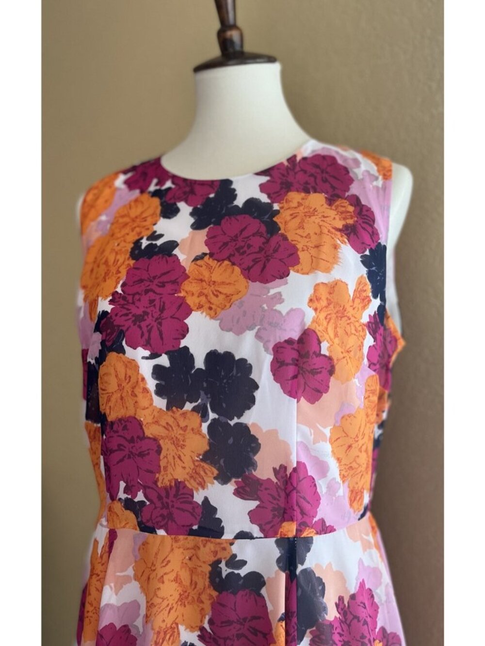 Maison Jules Fit & Flare Cocktail Dress Large Sleeveless - Picture 5 of 12